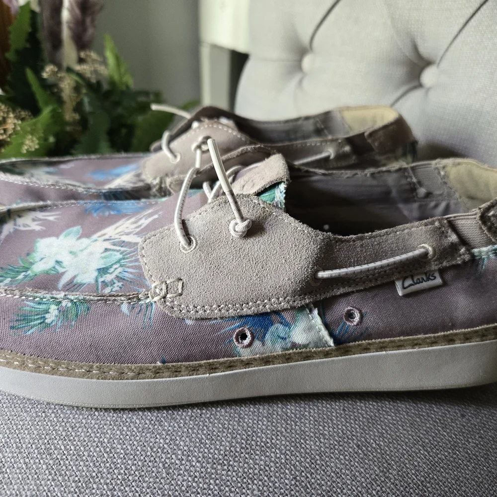 Clarks‎ Men's Casual Floral Boat Shoes- Size 11½
